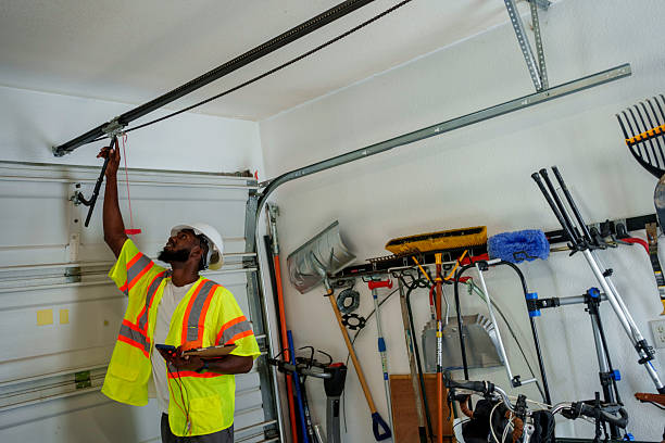Professional Garage Door Panel Replacement technician working in Winnsboro Mills, SC